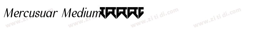 Mercusuar Medium字体转换
